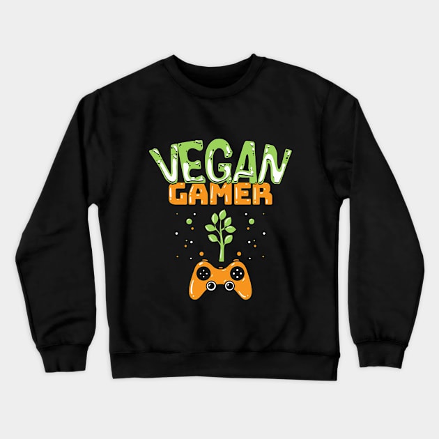 Vegan Gamer Crewneck Sweatshirt by maxdax